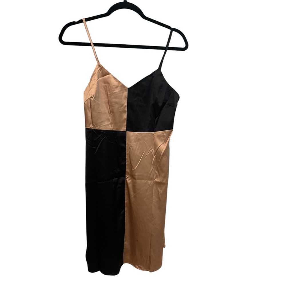 Dance and Marvel Black and Tan Colorblock Dress size medium